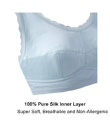 Georgia - Silk Back Support Full Coverage Wireless Organic Cotton Bra