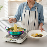 Anygleam Stock Pot Rainbow no.0-L Stainless Steel HotPot Without Lid Single-Layer Cooking Soup Noodle Sea Food Home Kitchen Restaurant Tools