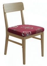 Anyseat Maroon Simple Floral White Print Chair Cover – Stretch Washable Removable Seat Cover for Dining & Kitchen