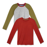 Organic Cotton Kids Shirts - Long Sleeve Tee 2 Pack - FINAL SALE