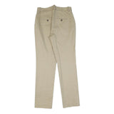 MICHAEL KORS Womens Cotton Beige Slim Straight Trousers W28 L28 Smart Casual