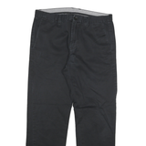 CALVIN KLEIN Womens Cotton Blend Black Slim Straight Trousers W29 L26 Stylish