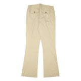 DOLCE & GABBANA Womens Cotton Blend Beige Regular Flared Trousers W26 L28