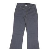 Womens Slim Fit Navy Blue Jeans Cotton Zip W26 L33 Button Pocket Detail