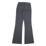 Womens Slim Fit Navy Blue Jeans Cotton Zip W26 L33 Button Pocket Detail