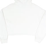 FBSISTER Womens White Pullover Hoodie XS Cropped Cotton Blend Sweatshirt