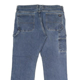 DICKIES Mens Blue Regular Fit Straight Leg Denim Jeans W42 L30 Workwear