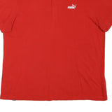 PUMA Mens Red Short Sleeve Polo Shirt XL Cotton Blend Basic Casual Sports