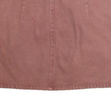 ANGELKISS Womens Pink Mini Cotton Blend Skirt Zip Front Pockets S Casual