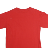 MAJESTIC Mens Red Texas Rangers Graphic T-Shirt L Short Sleeve Crew Neck Cotton