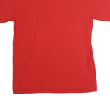 MAJESTIC Mens Red Texas Rangers Graphic T-Shirt L Short Sleeve Crew Neck Cotton