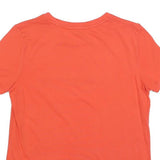 TOMMY HILFIGER Womens Orange Graphic T-Shirt S Short Sleeve Crew Neck Logo Print