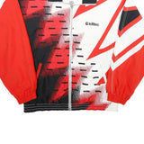 KILLTEC Mens Red & Black White Geometric Track Jacket S Polyester Zip