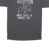 Mens Grey Led Zeppelin Graphic T-Shirt S Short Sleeve Crew Neck Rock Band