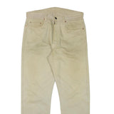 LEVI'S Mens Beige Regular Fit Straight Leg Denim Jeans W34 L29 Casual Cotton