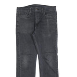 LEVI'S 513 Mens Jeans Black Regular Straight Denim Medium W38 L28 Zip Cotton
