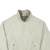 PARKWAY Mens Beige Outdoor Jacket L Polyester Blend Zip Plain Casual Lightweight
