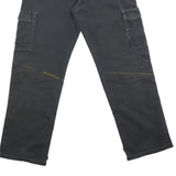 DICKIES Mens Black Regular Fit Cargo Trousers W32 L29 Workwear Zip Closure