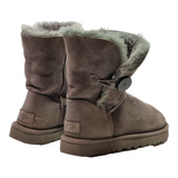 UGG Ankle Boots Grey Leather Womens UK 4