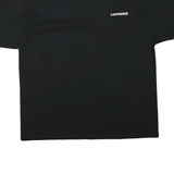 CHAMPION Mens Black XL T-Shirt Short Sleeve Crew Neck Logo Graphic Cotton Blend
