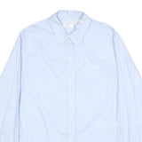 LEVI'S Womens Blue & White Striped Shirt S Cotton Button Down Long Sleeve