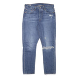 LEVI'S 501S Womens Jeans Blue Slim Skinny Denim W30 L28 Distressed