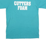 BOMARK Mens Blue & White Classic T-Shirt M Short Sleeve V-Neck Sports Style