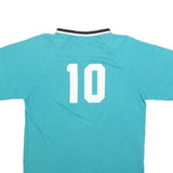 BOMARK Mens Blue & White Classic T-Shirt M Short Sleeve V-Neck Sports Style