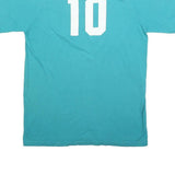 BOMARK Mens Blue & White Classic T-Shirt M Short Sleeve V-Neck Sports Style