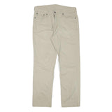 LEVI'S Mens Regular Beige Cotton Blend Trousers W30 L28 Zip Pocket Classic Style