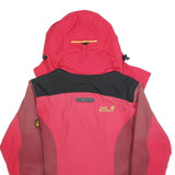JACK WOLFSKIN Womens Red & Dark Red Outdoor Jacket M Polyester Blend Zip