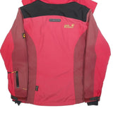JACK WOLFSKIN Womens Red & Dark Red Outdoor Jacket M Polyester Blend Zip
