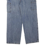 CARHARTT Mens Blue Regular Straight Denim Medium W36 L30 Cotton Blend Zip Jeans