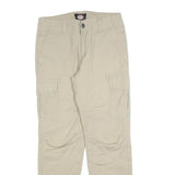 DICKIES Womens Cotton Blend Beige Slim Tapered Trousers W29 L29 Cargo Pockets