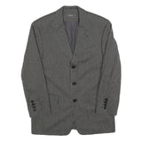 GARDEUR Mens Black & Grey Wool Blend Button Jacket M Woven Classic Tailored