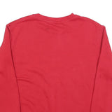 CALVIN KLEIN JEANS Womens Red Crew Neck M Logo Sweatshirt Cotton Blend