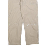 CARHARTT Mens Cotton Blend Beige Relaxed Straight Trousers W32 L30 Workwear
