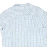 COLUMBIA Womens Blue & Beige Checked Short Sleeve Shirt XL Lightweight Comfort