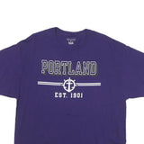 CHAMPION Mens Blue Portland Graphic T-Shirt XL Short Sleeve Crew Neck Cotton