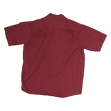 WRANGLER Mens Maroon Casual Cotton Shirt L Button Pocket Classic Fit