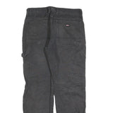 DICKIES Mens Cotton Blend Black Regular Fit Straight Leg Trousers W32 L32