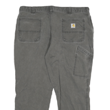 CARHARTT Mens Jeans Grey Relaxed Fit Straight Denim W42 L26 Workwear Casual