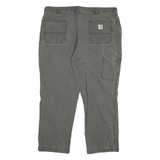 CARHARTT Mens Jeans Grey Relaxed Fit Straight Denim W42 L26 Workwear Casual