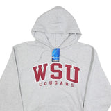 CHAMPION Mens Grey WSU Cougars Pullover Hoodie L Cotton Blend Comfort