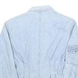 TOGETHER! Womens Blue Denim Jacket M Cotton Button Plain Classic Style