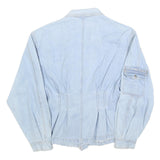 TOGETHER! Womens Blue Denim Jacket M Cotton Button Plain Classic Style