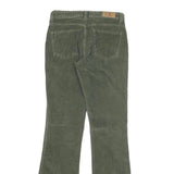 TOMMY HILFIGER Womens Cotton Blend Green Regular Flared Trousers W27 L31