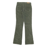 TOMMY HILFIGER Womens Cotton Blend Green Regular Flared Trousers W27 L31