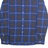 LEVI'S Mens Blue & Red Check Shirt M Casual Cotton Button-Down Long Sleeve