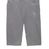 CARHARTT Mens Cotton Blend Grey Relaxed Straight Trousers W35 L29 Workwear